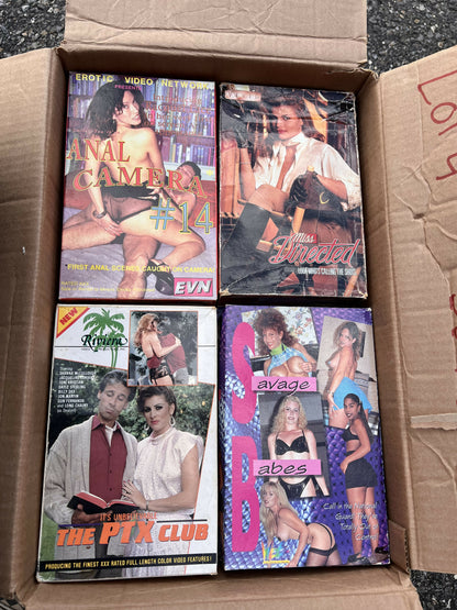 Lot of 32 Vintage Adult Big Box VHS Tapes (4)