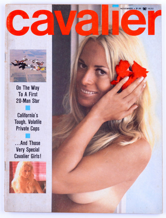 Cavalier November 1972 Vol. 23 No. 1 Softcore Vintage Adult Magazine - Julia Bond, Kathy Welch, Barbara Caron