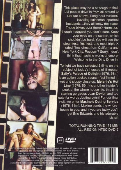 Whore House-O-Rama Triple Feature Dirty Drive In Alpha Blue Archives DVD