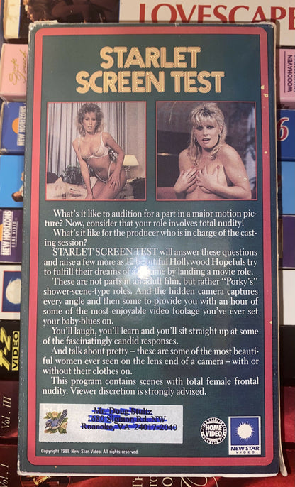 Starlet Screen Test VHS