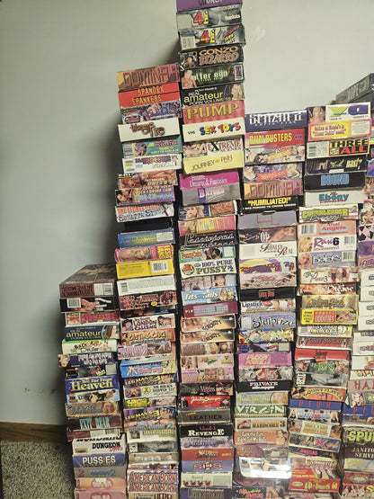 Lot of 50 random adult xxx VHS in great condition from a adult store