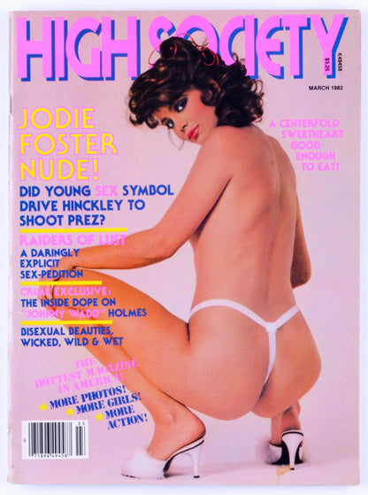 HIGH SOCIETY March 1982 Vol. 6 No. 10 Vintage Softcore Magazine - Jodie Foster - XXX Marketplace