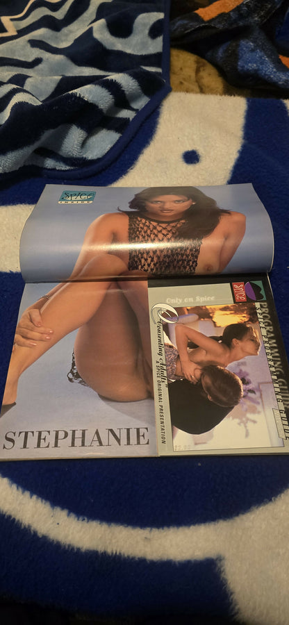 Vintage Spice Magazine November - Stephanie Swift Cover - L.A. Spice Girl Winner - Rebecca Lord French Tickler - 1990s Adult Magazine