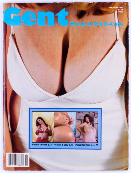 GENT January 1982 Vol. 23 No. 1 Softcore Vintage Adult Big Tits Magazine - Pregnant Model, Mary Waters, Pam Nimmo, Priscilla Daniels