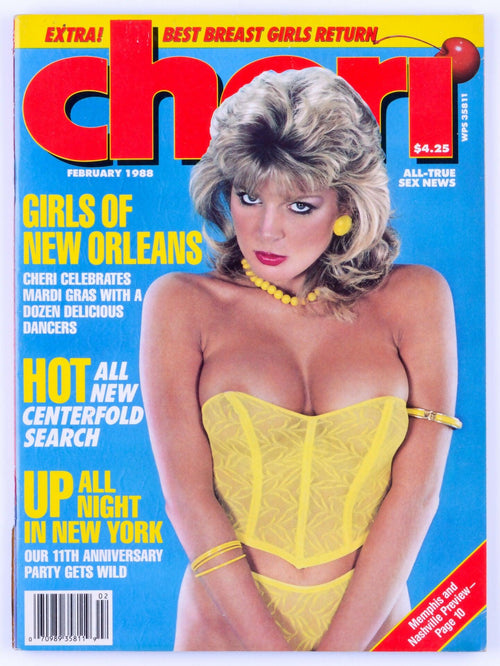 CHERI February 1988 Vol. 12 No. 7 Vintage Softcore Magazine - Gwen Gray