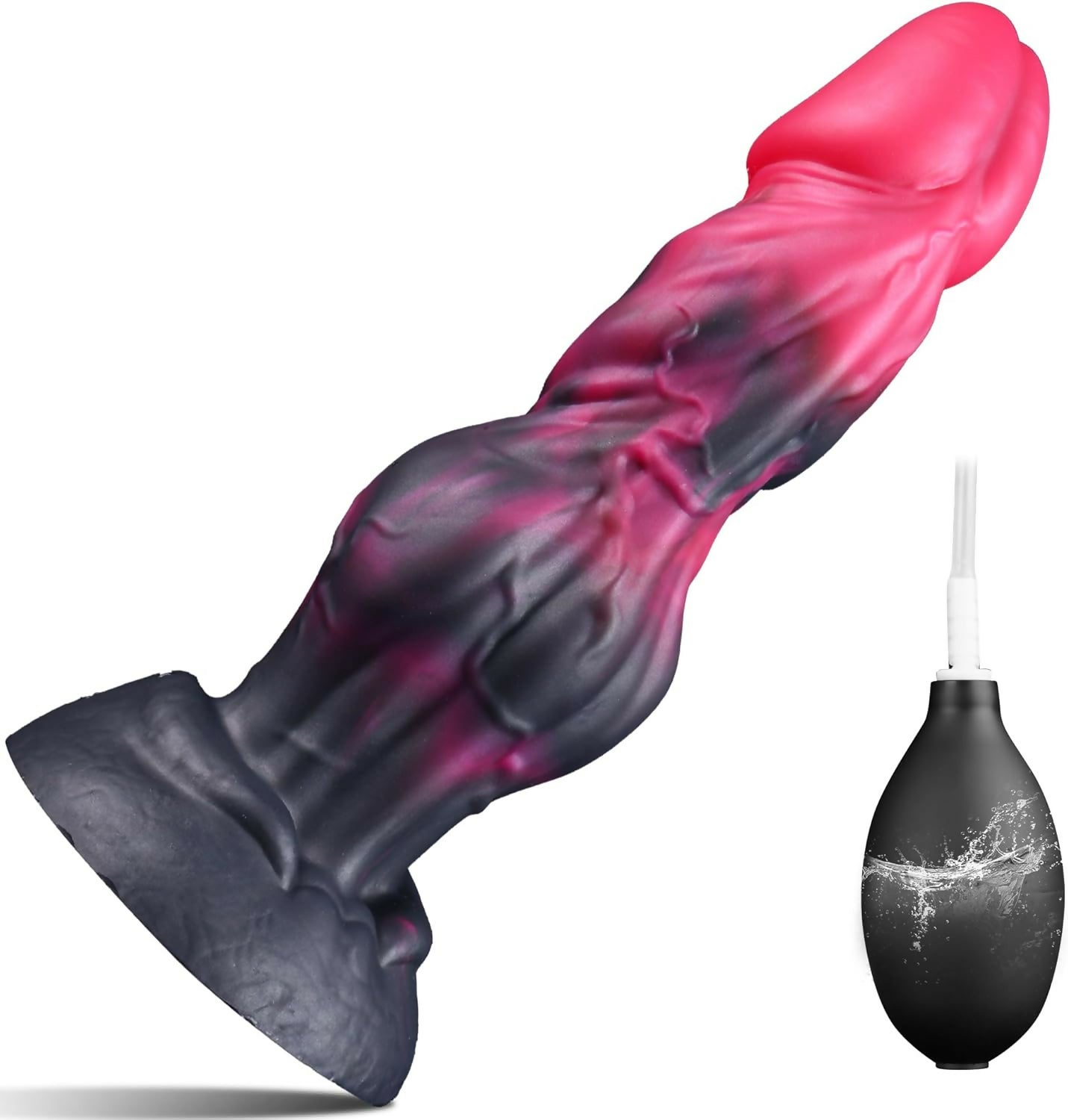 8.5" Fantasy Dragon Ejaculating Squirting Dildo Knot Suction Cup Silicone Dong
