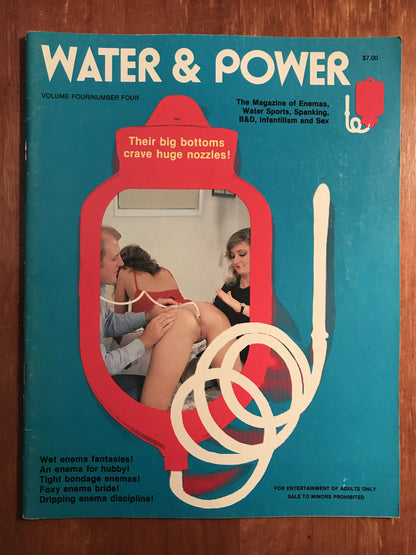 Rare WATER & POWER Vol 4 #4, c.1980 Star Distributors. Enema Water Sports Magazine