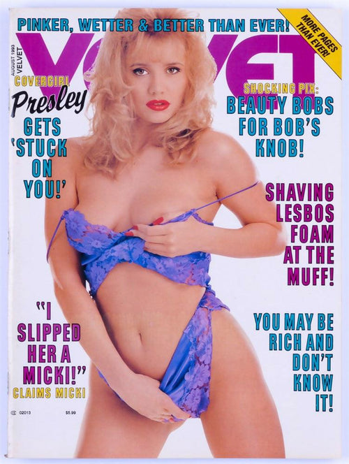 VELVET Vintage Softcore Adult Magazine August 1993