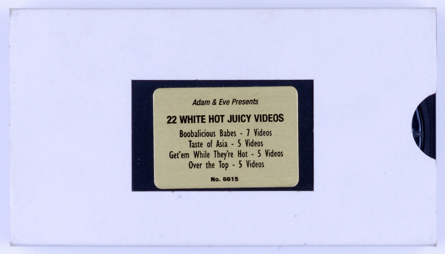 Adam & Eve Presents 22 WHITE HOT JUICY VIDEOS No. 6615 VHS Tape Unknown Publication Date