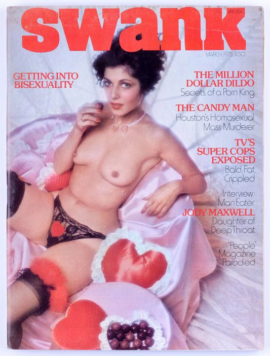 SWANK March 1975 Vol. 22 No. 2 Softcore Vintage Magazine - Angie Clapper