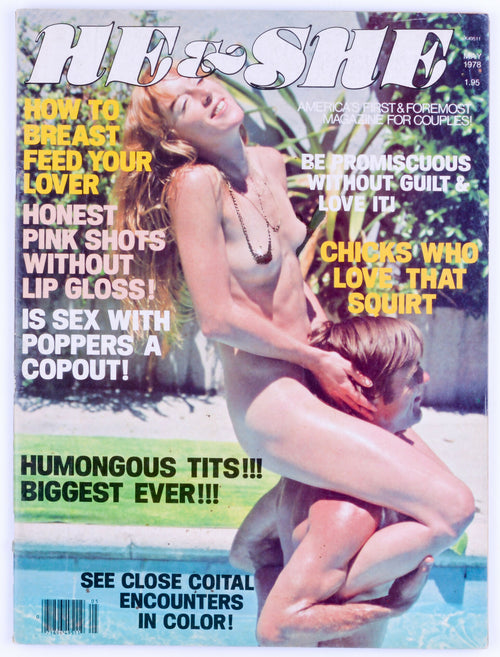 HE & SHE May 1978 Vol. 4 No. 4 Vintage Softcore Adult Magazine