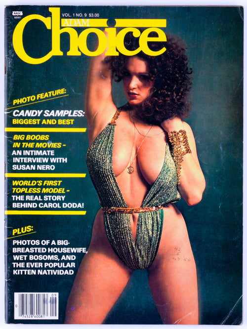 ADAM'S Choice August 1980 Vol. 1 No. 9 Softcore Vintage Adult Big Tits Magazine - Candy Samples, Susan Nero, Kitten Natividad, Carol Doda